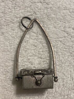 Vintage Silver Miniature Purse Charm